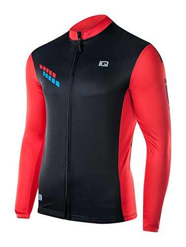 Intelligence Quality Herren TEMIS Cycling Long Sleeve, Black/Fiery Red/Palace Blue, M von Intelligence Quality