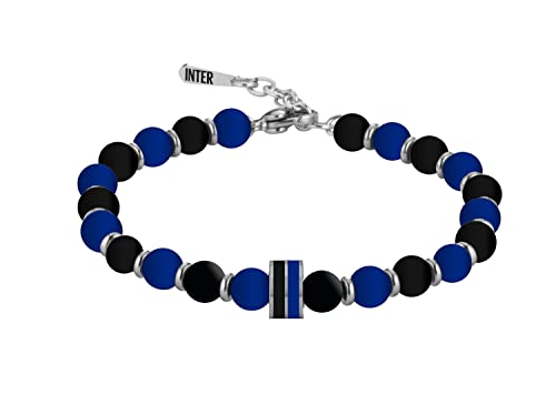 F.C. Internazionale Armband Edelstahl Steine, Herren, Schwarz Blau Stahl, Taglia Unica, Stein, Kein Edelstein. F.C. Internazionale Armband Edelstahl Steine, Herren, Schwarz Blau Stahl, Taglia Unica, Stein, Kein Edelstein. von Inter