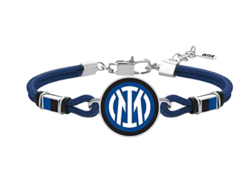 F.C. Internazionale Armband Kordel, Herren, Schwarz Blau, Taglia Unica, Edelstahl, Kein Edelstein. F.C. Internazionale Armband Kordel, Herren, Schwarz Blau, Taglia Unica, Edelstahl, Kein Edelstein. von Inter