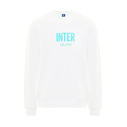 FC Internazionale Milano S.p.A. Unisex 3D CREST Inter Unisex-Erwachsene Rundhals-Sweatshirt, offizielles Produkt, exklusive 3D-Crest-Kollektion Herren-Rundhals-Sweatshirt, exklusive Target-Kollektion, Bianco, FC Internazionale Milano S.p.A. Unisex 3D CREST Inter Unisex-Erwachsene Rundhals-Sweatshirt, offizielles Produkt, exklusive 3D-Crest-Kollektion Herren-Rundhals-Sweatshirt, exklusive Target-Kollektion, Bianco, von Inter