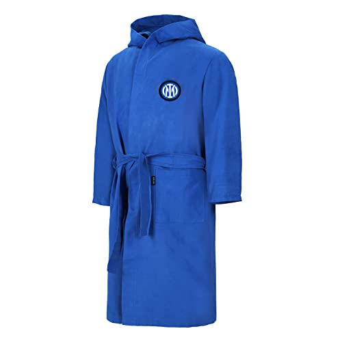 Inter, Bademantel aus Mikrofaser, einfarbig, Blau, aufgebrachtes Logo, platzsparend, offizielles Produkt Inter, Bademantel aus Mikrofaser, einfarbig, Blau, aufgebrachtes Logo, platzsparend, offizielles Produkt von Inter