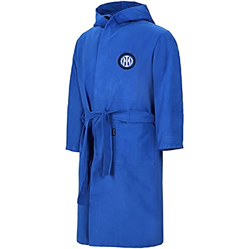 Inter, Bademantel aus Mikrofaser, einfarbig, Blau, aufgebrachtes Logo, platzsparend, offizielles Produkt Inter, Bademantel aus Mikrofaser, einfarbig, Blau, aufgebrachtes Logo, platzsparend, offizielles Produkt von Inter
