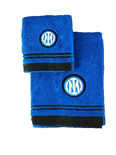 Inter - Frotteehandtuch-Set 1+1, Gesicht 60 x 100 + Gäste 40 x 60, Material 100% Baumwolle - Offizielles Produkt FC International Mailand Inter - Frotteehandtuch-Set 1+1, Gesicht 60 x 100 + Gäste 40 x 60, Material 100% Baumwolle - Offizielles Produkt FC International Mailand von Inter