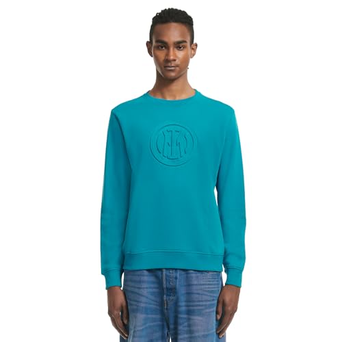 Inter Herren Embossed Collection Sweatshirt mit Rundhalsausschnitt, Petrol, S Inter Herren Embossed Collection Sweatshirt mit Rundhalsausschnitt, Petrol, S von Inter