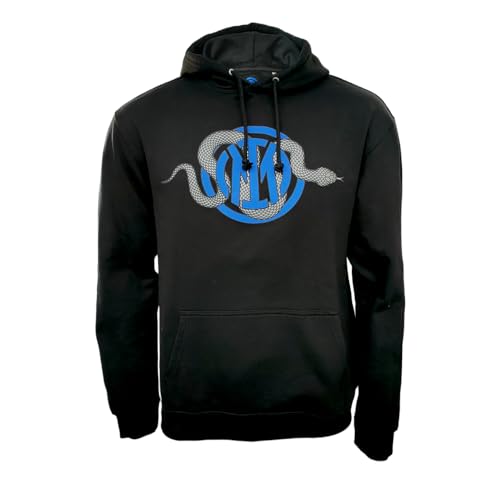 Inter Sweatshirt Hoodie Snake Logo Schwarz Sweatshirt mit Kapuze Kinder und Jungen von Inter