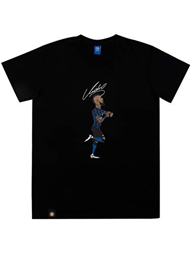 Inter Characters Vidal Black Edition T-Shirt Unisex - Erwachsene S Schwarz von Inter