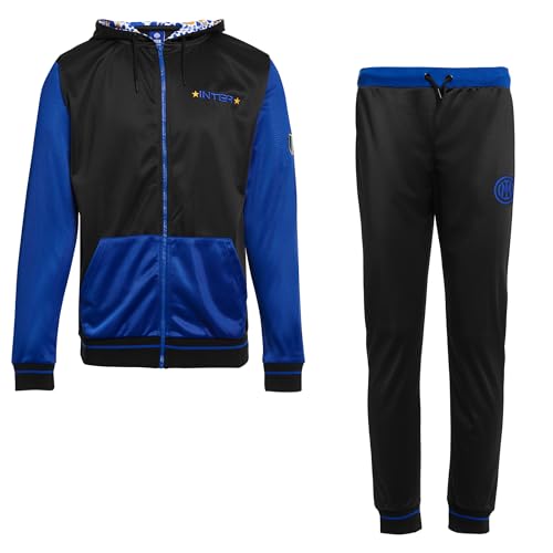 Inter - Trainingsanzug für Herren, Jungen, Sweatshirt mit Kapuze + Hose, Sweatshirt mit Reißverschluss, offizielles Produkt Inter - Trainingsanzug für Herren, Jungen, Sweatshirt mit Kapuze + Hose, Sweatshirt mit Reißverschluss, offizielles Produkt von Inter