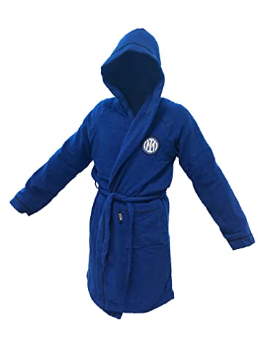 Inter, Bademantel aus Mikro-Frottee mit Wappen, platzsparend, 100% Baumwolle, offizielles Produkt Inter, Bademantel aus Mikro-Frottee mit Wappen, platzsparend, 100% Baumwolle, offizielles Produkt von Inter