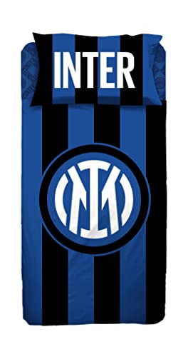 Inter hermet F.C Bettwäsche-Set für Einzelbett | Neues Logo | Offizielles Produkt, 6391 673 I002, Schwarz/Hellblau Inter hermet F.C Bettwäsche-Set für Einzelbett | Neues Logo | Offizielles Produkt, 6391 673 I002, Schwarz/Hellblau von Inter