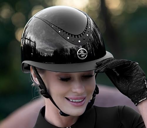 Interapi Fairplay Reithelm Apoleus Shiny Black mit Strass, Größe:55-57 Interapi Fairplay Reithelm Apoleus Shiny Black mit Strass, Größe:55-57 von Interapi