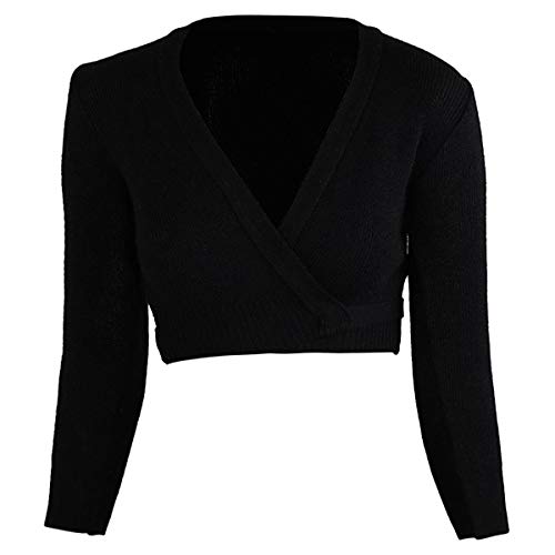 Intermezzo Damen Ballett Wickeljacke/Weste 6000 Jersey Elisa - Farbe: Schwarz (037) - Größe: S von Intermezzo