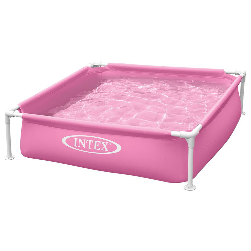 Intex 122x122x30 Cm Square Steel Frame Above Ground Pool Rosa 342 Liters von Intex