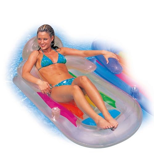 Intex 58802EU - Aufblasbarer Sessel zum Sonnenbaden, Vinyl, Mehrfarbig, 160x85 cm Intex 58802EU - Aufblasbarer Sessel zum Sonnenbaden, Vinyl, Mehrfarbig, 160x85 cm von Intex