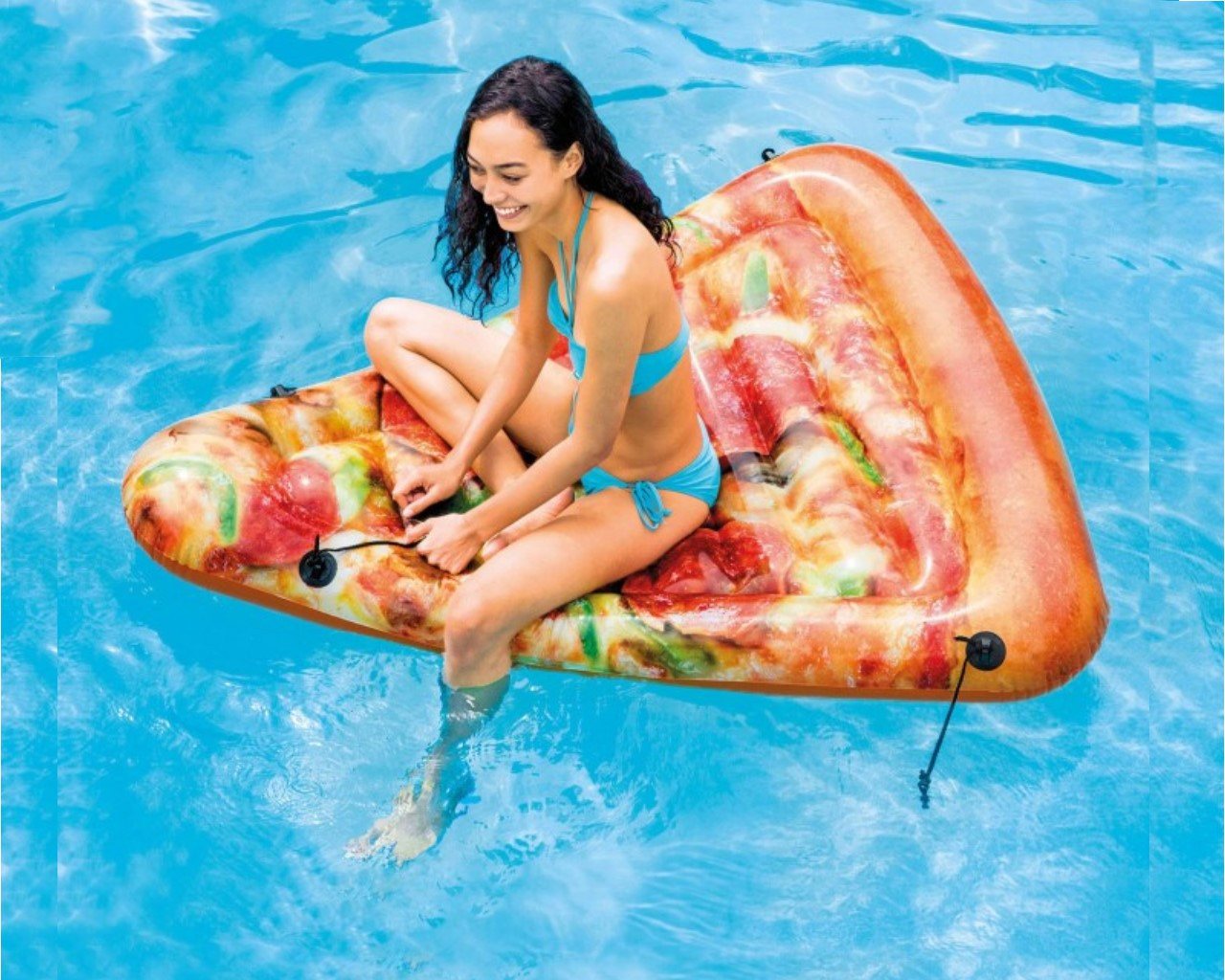 Intex Aufblasbare Schwimmfigur Intex Luftmatratze Pizza Slice 175x145cm 58752 von Intex