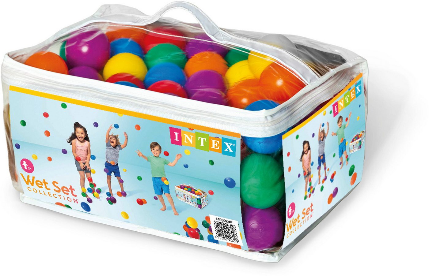 Intex Bällebad-Bälle 100 Bälle Small Fun Ballz Bällebad Ø 6,5cm rot, gelb, blau... 49602NP von Intex