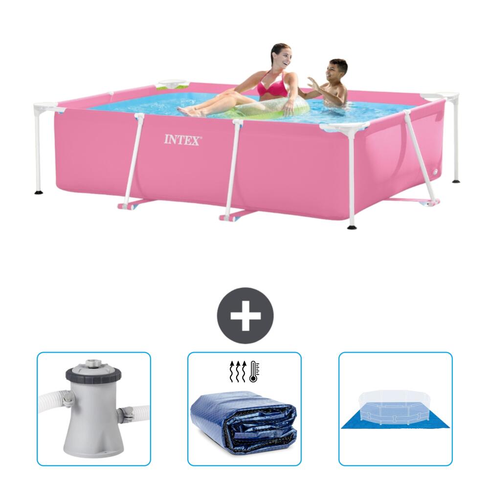 Intex Pool mit rechteckigem Rahmen 220 x 150 x 60 cm mit Zubehör - 2826676 von Intex