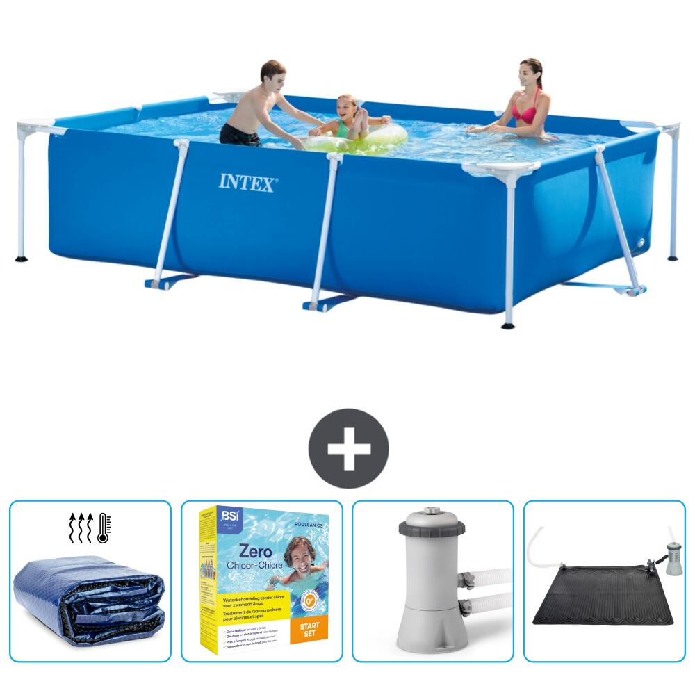 Intex Pool mit rechteckigem Rahmen 300 x 200 x 75 cm mit Zubehör - 2827211 von Intex