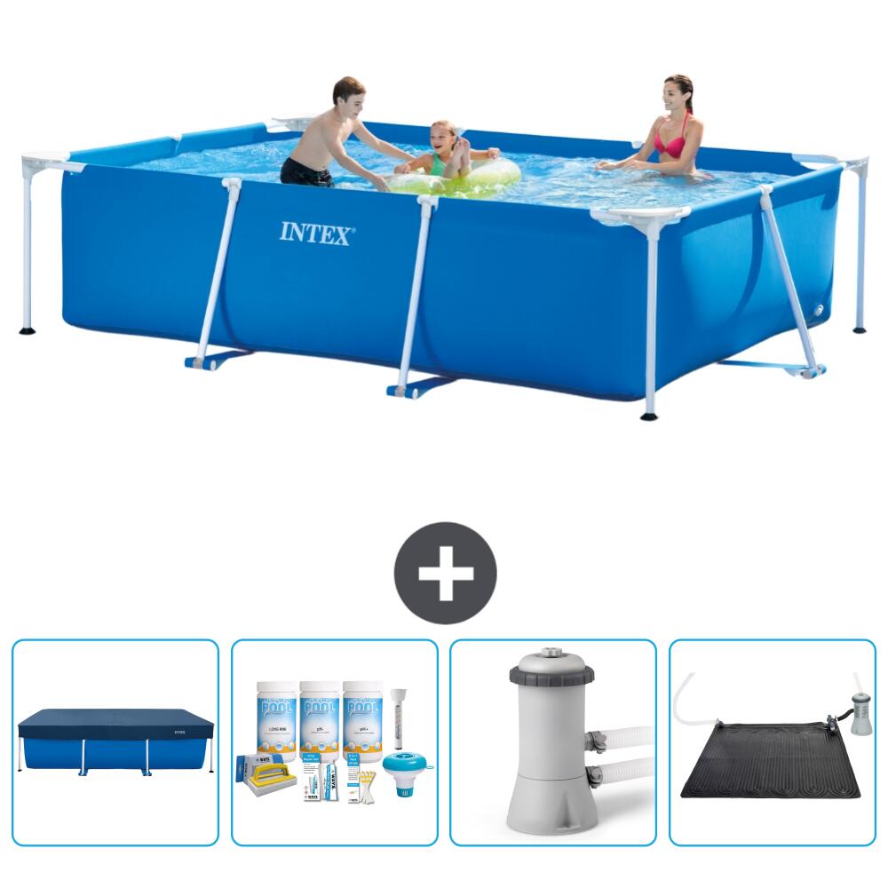 Intex Pool mit rechteckigem Rahmen 300 x 200 x 75 cm mit Zubehör - 282724 von Intex