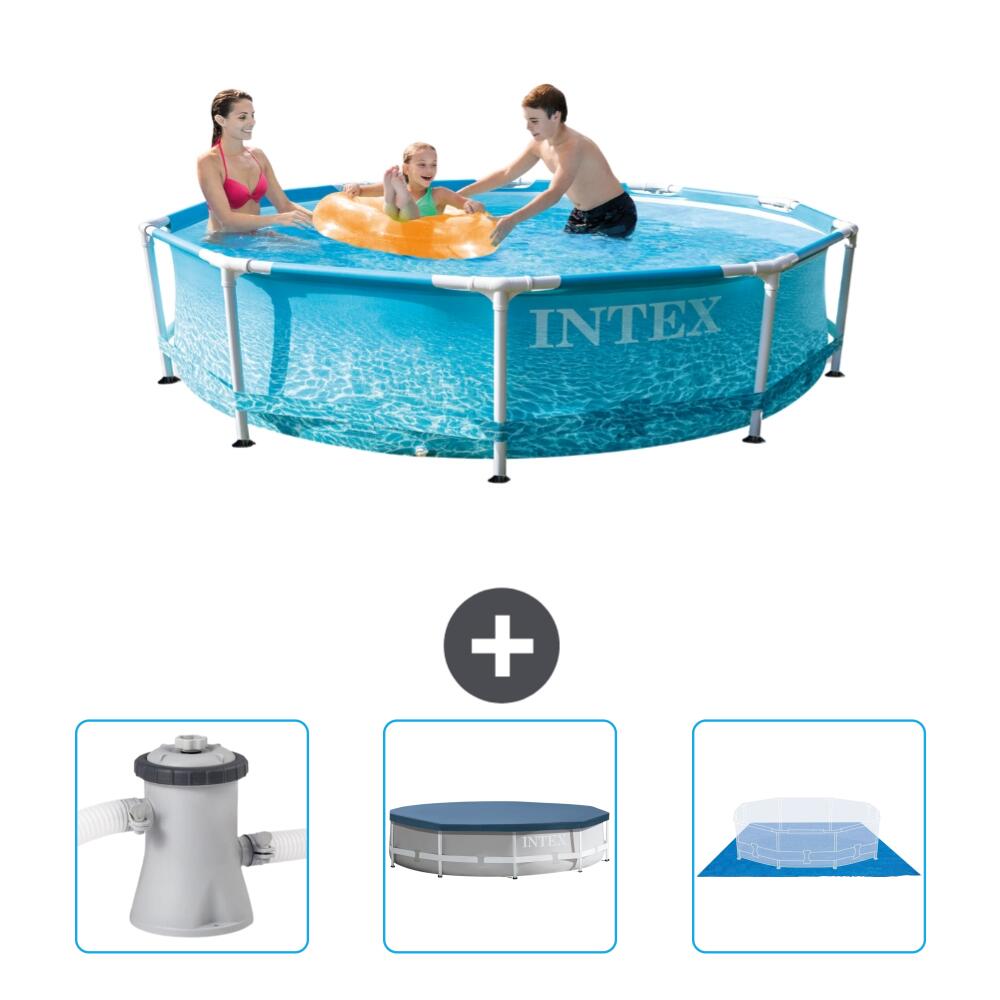 Intex Pool mit rundem Rahmen 305 x 76 cm mit Zubehör - 2820676 von Intex