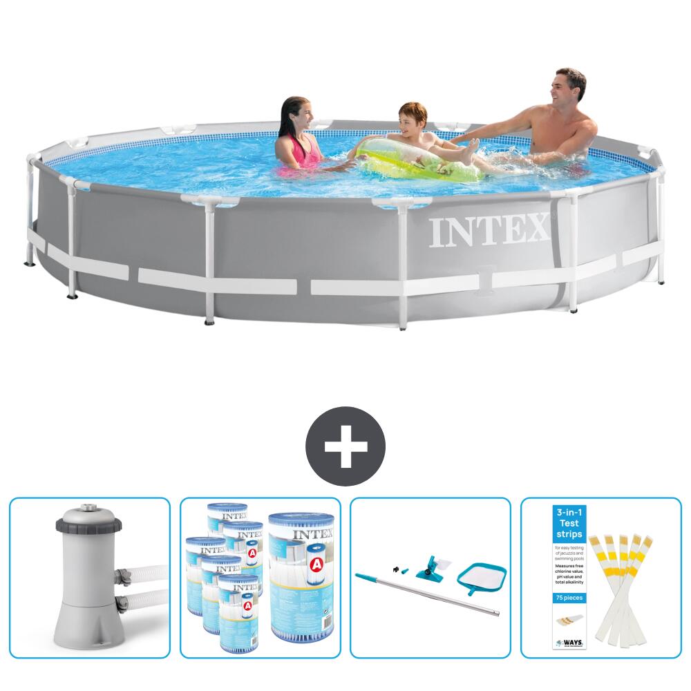 Intex Rundrahmen-Schwimmbecken 366 x 76 cm mit Zubehör - 2671294 von Intex