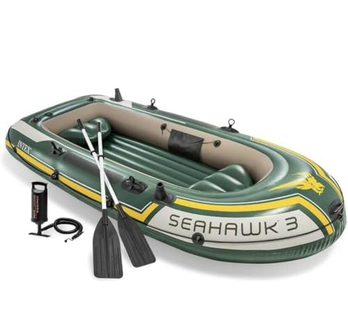 Intex Seahawk 3 Set Schlauchboot - 295 x 137 x 43 cm - 3-teilig - Grün Paddel von Intex