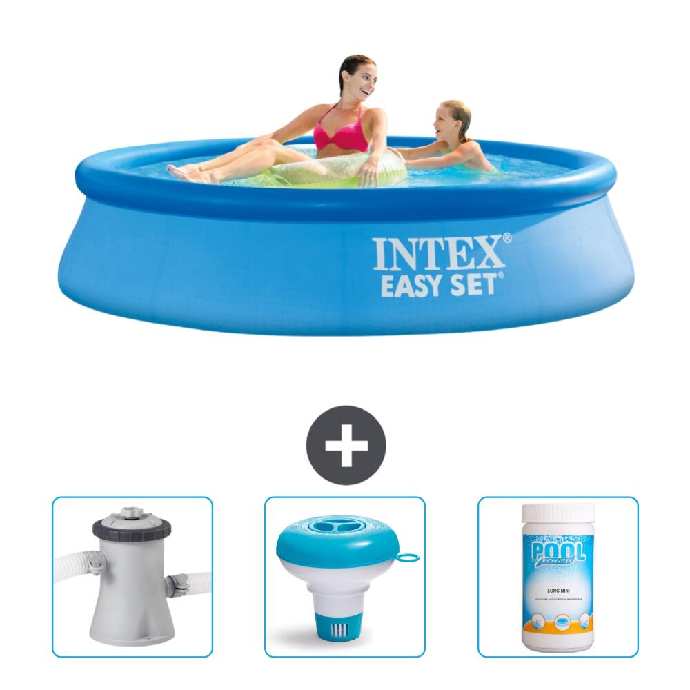 Intex runder aufblasbarer Pool – 244 x 61 cm mit Zubehör - 2810677 von Intex