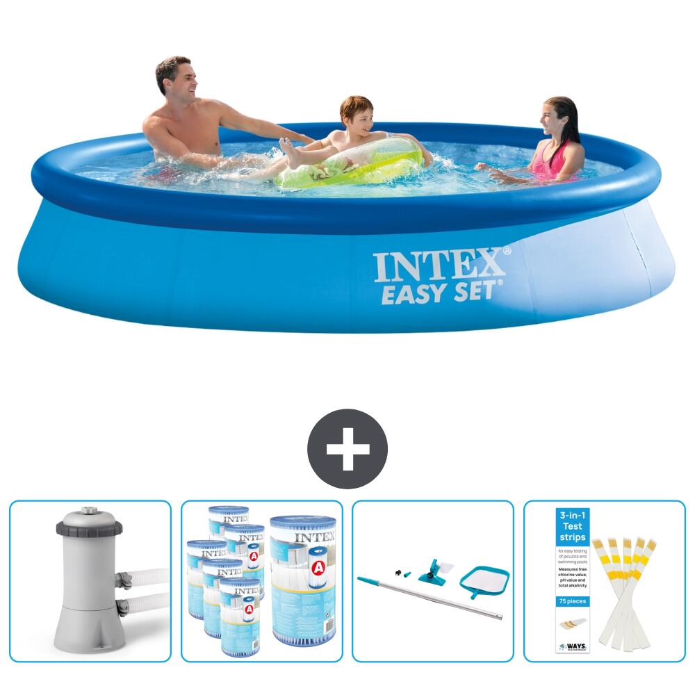 Intex runder aufblasbarer Pool – 366 x 76 cm mit Zubehör - 2813294 von Intex