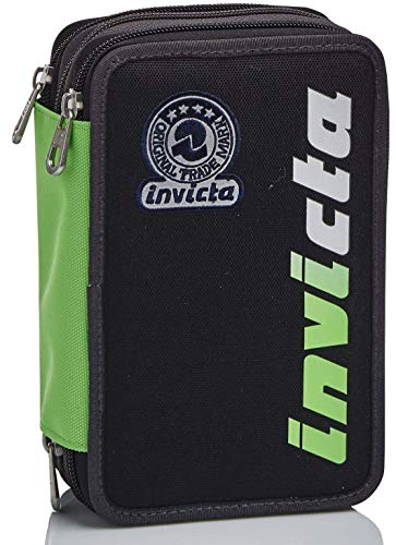 Invicta Federmäppchen, Mäppchen, mehrfarbig, Federtasche für Schreibwaren, Etui mit Stiften, Kugelschreiber, & mehr, 3 Fächer, Mädchen & Jungen, Schule - Grundschule, XXL KUPANG schwarz/grün Invicta Federmäppchen, Mäppchen, mehrfarbig, Federtasche für Schreibwaren, Etui mit Stiften, Kugelschreiber, & mehr, 3 Fächer, Mädchen & Jungen, Schule - Grundschule, XXL KUPANG schwarz/grün von Invicta