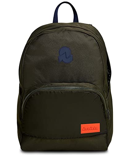 INVICTA ORIK NEW Rucksack aus nachhaltigem Stoff, Praktisch & Unisex, Leicht, kompakt, mit Laptopfach, Büro, Reise, Arbeit, Fahrrad, Backpack, Daypack, italienisches Design, moosgrün von Invicta