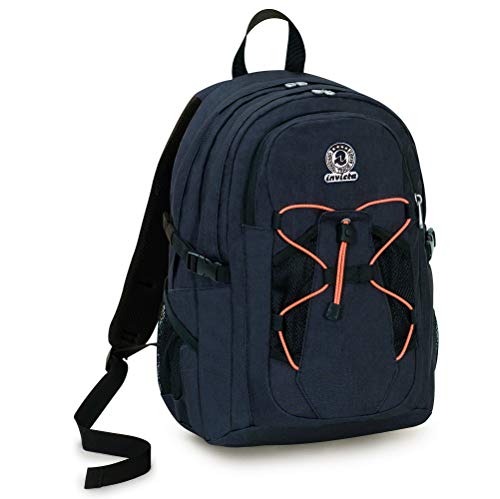 Invicta Active Benin Eco-Material Rucksack, Color Jeans, 25 l, Doppelfach, Laptoptasche bis zu 13 Zoll, Schule & Outdoor von Invicta