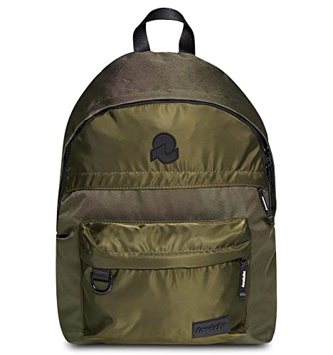 INVICTA AMERICAN Rucksack aus nachhaltigem Stoff, Praktisch & Unisex, kompakt, mit Laptopfach bis 13'', Büro, Reise, Arbeit, Studium, Backpack, Daypack, italienisches Design, moosgrün von Invicta