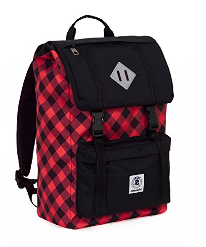 Invicta Backpack - Shot Pack Fantasy - Rot Schwarz - Gepolstertes PC- und Tabletfach - American 28 L von Invicta