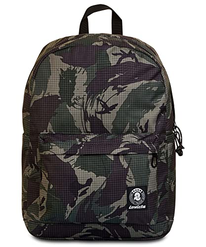 Invicta CARLSON Fantasy, Rucksack aus nachhaltigem Stoff, Geräumige Schultasche für Teenager, Mädchen und Jungen, für Uni, Sport & Freizeit, mit Laptopfach, italienisches Design, grün/braun Invicta CARLSON Fantasy, Rucksack aus nachhaltigem Stoff, Geräumige Schultasche für Teenager, Mädchen und Jungen, für Uni, Sport & Freizeit, mit Laptopfach, italienisches Design, grün/braun von Invicta