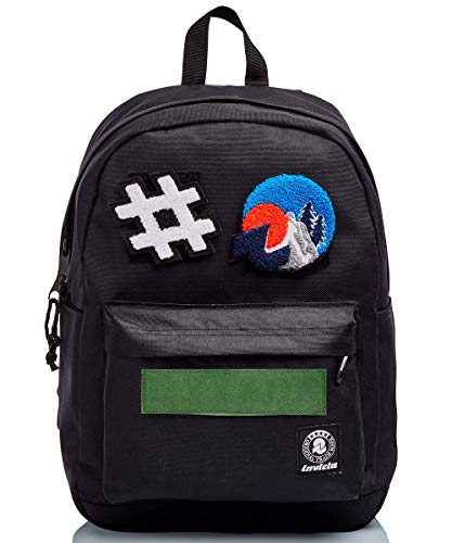 Invicta CARLSON Jet Black, Rucksack aus nachhaltigem Stoff, Geräumige Schultasche für Teenager, Mädchen und Jungen, für Uni, Sport & Freizeit, mit Laptopfach, italienisches Design, schwarz Invicta CARLSON Jet Black, Rucksack aus nachhaltigem Stoff, Geräumige Schultasche für Teenager, Mädchen und Jungen, für Uni, Sport & Freizeit, mit Laptopfach, italienisches Design, schwarz von Invicta