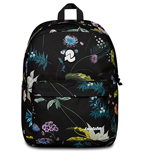 Invicta Carlson Schulrucksack, Mono-Rucksack mit Innentasche, PC-Tasche, Seitentaschen für Trinkflasche – Reiserucksack, Universitätsrucksack, Black Flowers, 30 x 41,5 x 18, Casual Invicta Carlson Schulrucksack, Mono-Rucksack mit Innentasche, PC-Tasche, Seitentaschen für Trinkflasche – Reiserucksack, Universitätsrucksack, Black Flowers, 30 x 41,5 x 18, Casual von Invicta