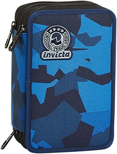 Invicta Federmäppchen, Mäppchen, mehrfarbig, Federtasche für Schreibwaren, Etui mit Stiften, Kugelschreiber, & mehr, 3 Fächer, Mädchen & Jungen, Schule - Grundschule, XXL CAMO SQUARED blau Invicta Federmäppchen, Mäppchen, mehrfarbig, Federtasche für Schreibwaren, Etui mit Stiften, Kugelschreiber, & mehr, 3 Fächer, Mädchen & Jungen, Schule - Grundschule, XXL CAMO SQUARED blau von Invicta