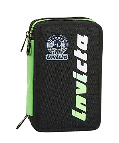 Invicta Federmäppchen, Mäppchen, mehrfarbig, Federtasche für Schreibwaren, Etui mit Stiften, Kugelschreiber, & mehr, 3 Fächer, Mädchen & Jungen, Schule - Grundschule, XXL KUPANG schwarz/grün Invicta Federmäppchen, Mäppchen, mehrfarbig, Federtasche für Schreibwaren, Etui mit Stiften, Kugelschreiber, & mehr, 3 Fächer, Mädchen & Jungen, Schule - Grundschule, XXL KUPANG schwarz/grün von Invicta
