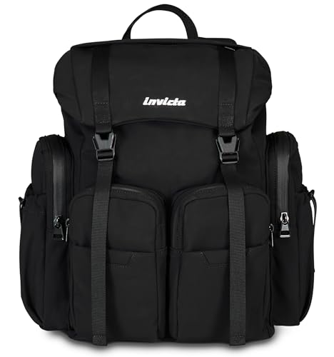 Invicta Freizeitrucksack Monviso X, Schwarz, Einfach Mit PC-Tasche 14", Trinkflaschentasche und verstärktem Boden, geräumiger Rucksack 29L für Freizeit und Reisen, Für Damen und Herren Invicta Freizeitrucksack Monviso X, Schwarz, Einfach Mit PC-Tasche 14", Trinkflaschentasche und verstärktem Boden, geräumiger Rucksack 29L für Freizeit und Reisen, Für Damen und Herren von Invicta