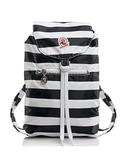 Invicta Backpack - Minisac Next - Small, Black - Gestreifter Rucksack für Herren und Damen - Reisen & Freizeit - Packbar/Faltbar von Invicta
