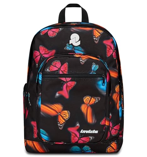 Invicta Jelek Fantasy Schulrucksack, Schwarz, Doppel-Rucksack mit super geräumigem Fach für PC oder Tablet, Trinkflasche und Tasche mit Organizer, mittlerer Rucksack oben und Reisen, Mädchen, Schwarz Invicta Jelek Fantasy Schulrucksack, Schwarz, Doppel-Rucksack mit super geräumigem Fach für PC oder Tablet, Trinkflasche und Tasche mit Organizer, mittlerer Rucksack oben und Reisen, Mädchen, Schwarz von Invicta