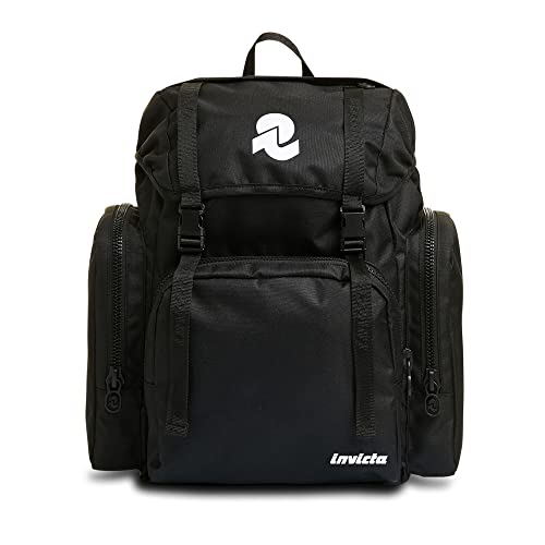 Invicta Rucksack ECO 96%,schwarz, Rucksack aus nachhaltigem Stoff, Praktisch & Unisex, mit Laptopfach bis 14'', Büro, Uni, Arbeit; Reise, Sport&Freizeit; italienisches Design, MONVISO X von Invicta