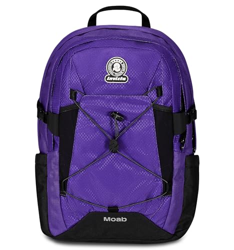 Invicta Moab Solid Schulrucksack, Violett, Doppel-Rucksack mit Hüftgurt und Brustgurt, PC-Tasche, Trinkflaschentasche und Organizer-Tasche, Reiserucksack, violett, Taglia unica, schulisch Invicta Moab Solid Schulrucksack, Violett, Doppel-Rucksack mit Hüftgurt und Brustgurt, PC-Tasche, Trinkflaschentasche und Organizer-Tasche, Reiserucksack, violett, Taglia unica, schulisch von Invicta