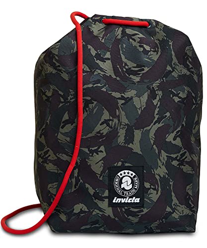 Invicta Sportbeutel, Turnbeutel für Mädchen & Jungen,Grün Camo,Einheitsgröße von Invicta