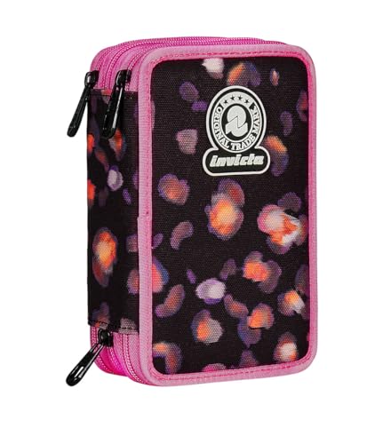 Invicta Schulmäppchen mit 3 Reißverschlüssen, Fantasy, Rosa und Schwarz, Dreifachfach komplett mit Stiften, Bleistiften und Markern, Zubehör für die Schule, Zubehör für die Schule, Grundschule, Invicta Schulmäppchen mit 3 Reißverschlüssen, Fantasy, Rosa und Schwarz, Dreifachfach komplett mit Stiften, Bleistiften und Markern, Zubehör für die Schule, Zubehör für die Schule, Grundschule, von Invicta