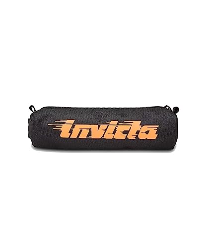 Invicta Stifthalter, Loop Pencil Bag, Schwarz, Maxi Logo, Stifthalter Schule, Jet Black, DIMENSIONI: 20,5x4,5x4,5 cm, Schule von Invicta