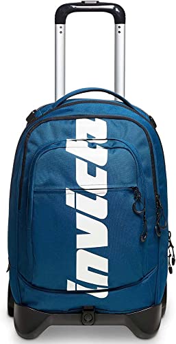 Invicta TROLLEY NEW PLUG NEW PLUG, Rucksack mit Trolleyfunktion, Schulranzen mit Rollen, 3 in 1, Abnehmbarer Rucksack, ab 1. Klasse, für SchuleReisen&Freizeit, Mädchen&Jungen, blau von Invicta