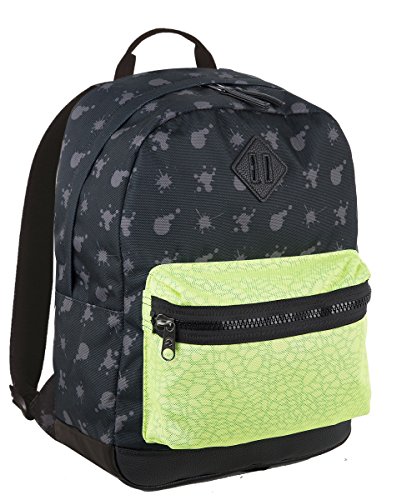 Invicta S.P.A. Daily School Freizeitrucksack - Rise - schwarz-gelber Aufnäher - gepolsterte PC-Tasche - American - Verstärkter Boden - 28 l, mehrfarbig, Einheitsgröße von Invicta