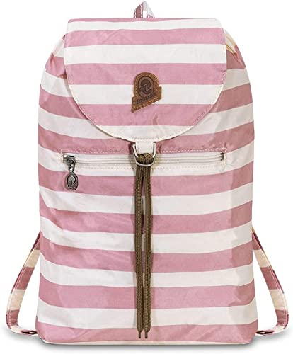 Invicta Tagesrucksack, Backpack für Reise Ausflüge & Freizeit; für Damen & Herren, mit Hüftgurt & faltbar - rosa/weiß, zweifarbiges Muster, 8 LT, Extra leicht, MINISAC VINTAGE HERITAGE Invicta Tagesrucksack, Backpack für Reise Ausflüge & Freizeit; für Damen & Herren, mit Hüftgurt & faltbar - rosa/weiß, zweifarbiges Muster, 8 LT, Extra leicht, MINISAC VINTAGE HERITAGE von Invicta