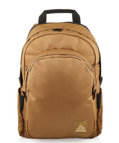 Invicta Round Backpack Geräumiger Rucksack, praktisch & unisex, mit Laptopfach für Uni, Arbeit, Reise & Fahrrad; Daypack, beige - mit Lederdetails & italienisches Design Invicta Round Backpack Geräumiger Rucksack, praktisch & unisex, mit Laptopfach für Uni, Arbeit, Reise & Fahrrad; Daypack, beige - mit Lederdetails & italienisches Design von Invicta