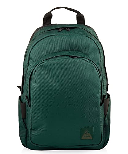Invicta Round Backpack Geräumiger Rucksack, praktisch & unisex, mit Laptopfach für Uni, Arbeit, Reise & Fahrrad; Daypack, grün - mit Lederdetails & italienisches Design Invicta Round Backpack Geräumiger Rucksack, praktisch & unisex, mit Laptopfach für Uni, Arbeit, Reise & Fahrrad; Daypack, grün - mit Lederdetails & italienisches Design von Invicta
